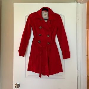 Red trench coat